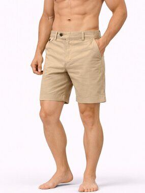 Brooks Brothers Men’s Beige Linen Blend 7" Shorts - Size 32 - NWT $148